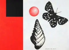 Richard Killeen, Destruction of the circle, acrylic and collage on canvas