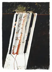 Ralph Hotere, Drawing for a Black Remuera Painting, watercolour and acrylic on paper