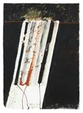 Ralph Hotere, Drawing for a Black Remuera Painting, watercolour and acrylic on paper