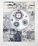 John Pule, Toko Longa Faoa E Loto He Misi, lithograph, 13/26