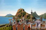 George Baloghy, New Zealand City, oil on canvas
