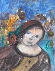 Patricia France, Untitled - Portrait, gouache on paper