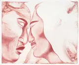 Robyn Kahukiwa, Untitled - Hongi, mix media paper