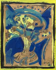 Philip Clairmont, Vase, watercolour and graphite on paper