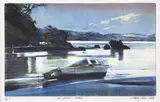 Stanley Palmer, Late afternoon - Reotahi, bamboo engraving, 1/30
