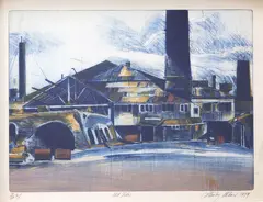 Stanley Palmer, Old Kiln, bamboo engraving, 19/60