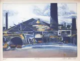 Stanley Palmer, Old Kiln, bamboo engraving, 19/60