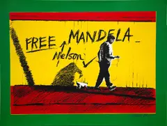 Stanley Palmer, Free Nelson Mandela, screenprint