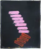 Basil Beattie, Ladder and Step Series #37, oil stick and paint on paper, 2018