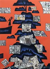 Gregory O'Brien, A Sextant for the Renavigation of Astrolabe, acrylic, liquitex varnish (satin) on canvas
