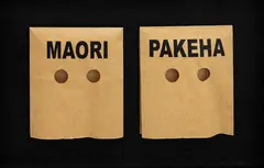 Wayne Youle, I am what you make me, screen-printed hand-cut paper bags, 9/25