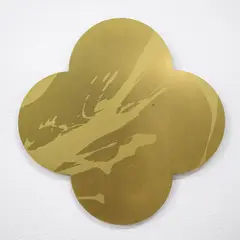 Max Gimblett, Remembrance, silkscreen-print on lacquered brass quatrefoil