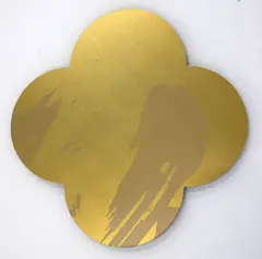 Max Gimblett, Remembrance, silkscreen-print on lacquered brass quatrefoil