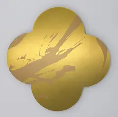 Max Gimblett, Remembrance, silkscreen-print on lacquered brass quatrefoil
