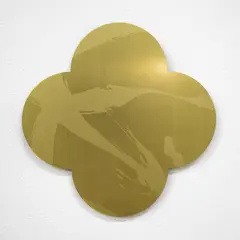 Max Gimblett, Remembrance, silkscreen-print on lacquered brass quatrefoil