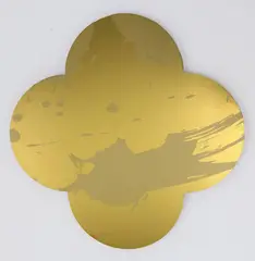 Max Gimblett, Remembrance, silkscreen-print on lacquered brass quatrefoil