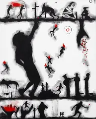 Andy Leleisi'uao, Untitled, acrylic on canvas, 2010