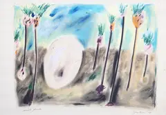 Jane Zusters, Sweet fruits, mixed media on paper
