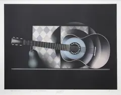 Mario Avati, La Guitare Arlequine, mezzotint, 15/15