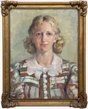Ida Harriet Carey, Portrait of Miriam Boyle, oil on canvas board