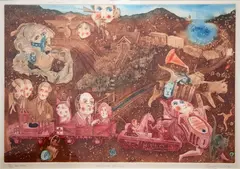 Gary Tricker, Rimutaka Incline, etching, 7/25