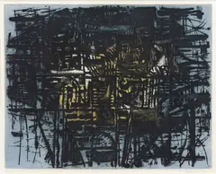 John Drawbridge, City at Night, etching, 1/50