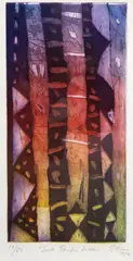 Philippa Blair, South Pacific Ladders, etching, 19/25