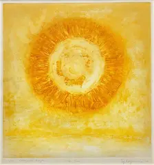 Roy Dalgarno, The Sun, collograph intaglio, 1/20