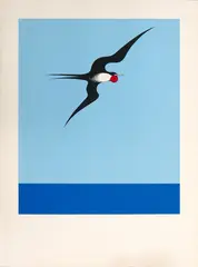Don Binney, Pacific Frigate Bird, silkscreen print from the Barry Lett multiples