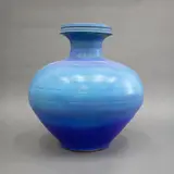 Graeme Storm, Floor vase, stoneware with blue barium glaze