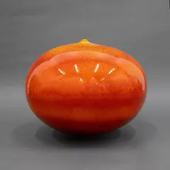 Graham Ambrose, Large orb vase, in rich orange sun glaze