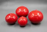 Graham Ambrose, Four small red orb vases
