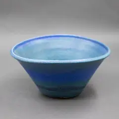 Tapered bowl by Graeme Storm, stoneware with barium blue glaze, offered Sep 2026