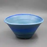 Graeme Storm, Tapered bowl, stoneware with barium blue glaze