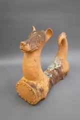 Barry Brickell, Guardian Dog, terracotta with classic railway face plate, natural weathered patina (AF)