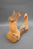 Barry Brickell, Guardian Dog, terracotta with classic railway face plate, natural weathered patina (AF)