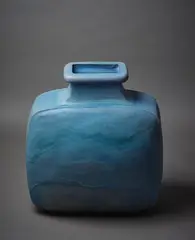 Len Castle, Impressive Blossom vase, stoneware with pale blue talc glaze