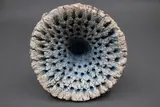 Len Castle, Sea Secret, cone shaped with textured surface and blue pigment
