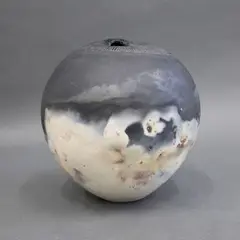 Ray Rogers, Raku orb, with fungoid form mouth