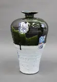Aaron Scythe, Large Iro Shino vase, Shigaraki clay and Iro-Shino and oribe glaze