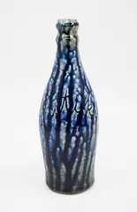 Denis O'Connor, 'Putiki' bottle, stoneware with blue salt glaze