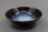 Len Castle, Small bowl, stoneware with jun and tenmoku glazes