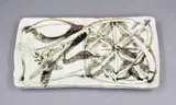 Doreen Blumhardt and Takeichi Kawai, Slab dish, glazed and painted stoneware, made by Doreen Blumhardt and decorated by Takeichi Kawai, c. 1968