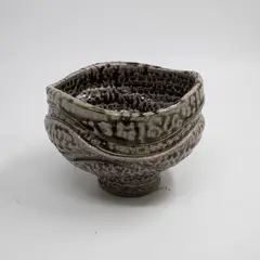 Mirek Smisek, Pedestal bowl, salt glazed stoneware, c. 1990s