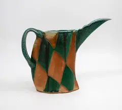 Jeff Oestreich, Beaked pitcher, soda fired stoneware, c. 2000s