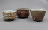 Duncan Shearer and Charade Honey, Three bowls, soda glazed wood fired stoneware