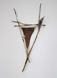 Peter Oxborough, Sail form, glazed ceramic and wood sculpture