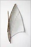 Peter Oxborough, Sail form, glazed ceramic and wood sculpture