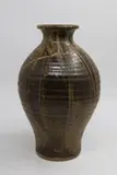 Adrian Cotter, Large baluster vase, stoneware glazed in different shades of brown, c. 1970s
