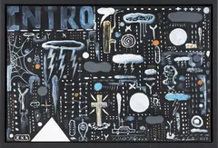 Intro by Tony de Lautour, acrylic on board, sold Aug 2026